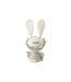 Tirelire Enfant Lapin Assis 29cm Blanc & Gris