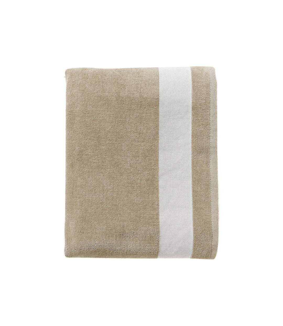 Drap de plage ou drap de bain - 89006 - beige - coton velours