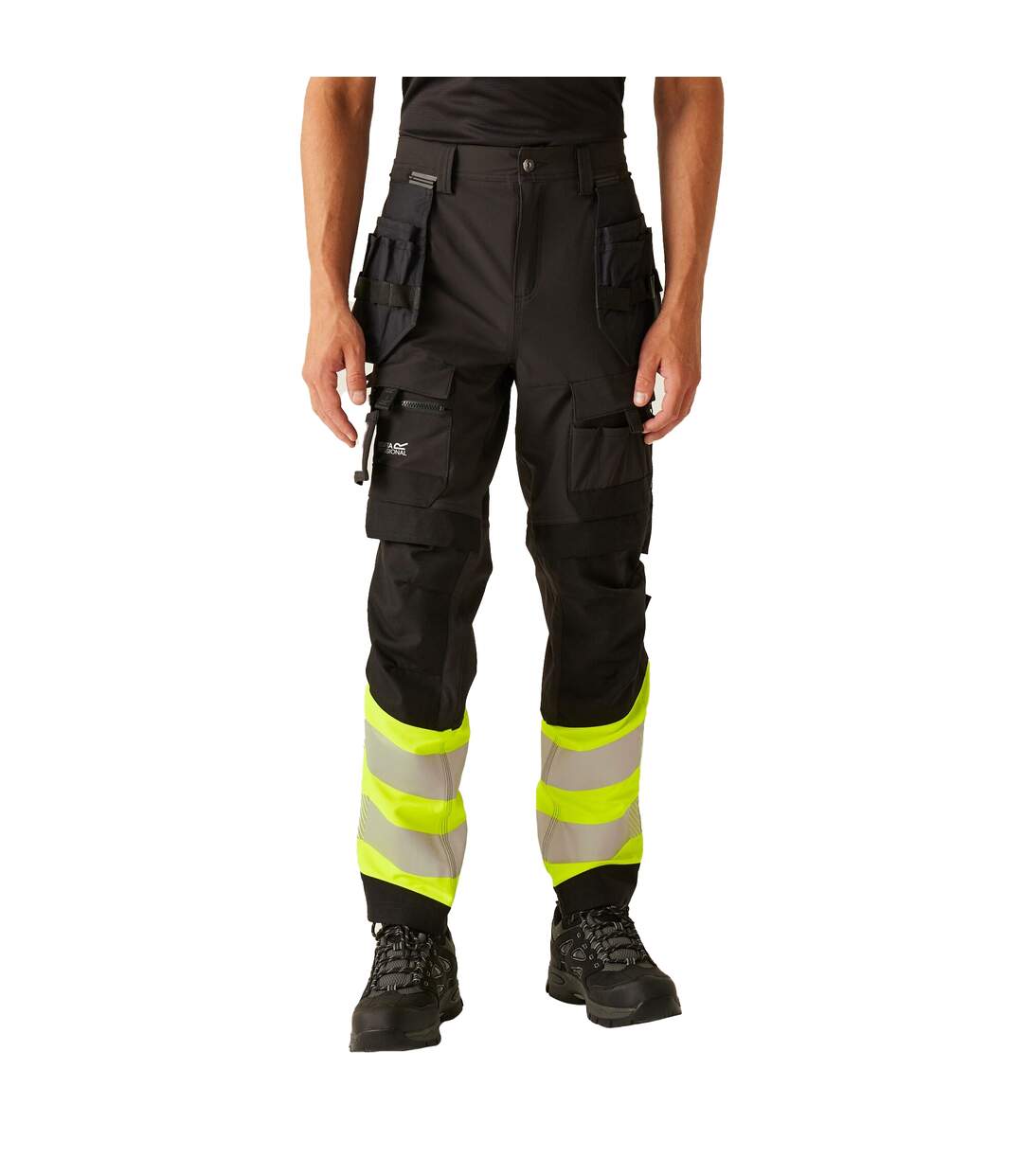 Pantalon De Travail Motif/style Haute-visibilité Homme Jaune Noir Regatta-2