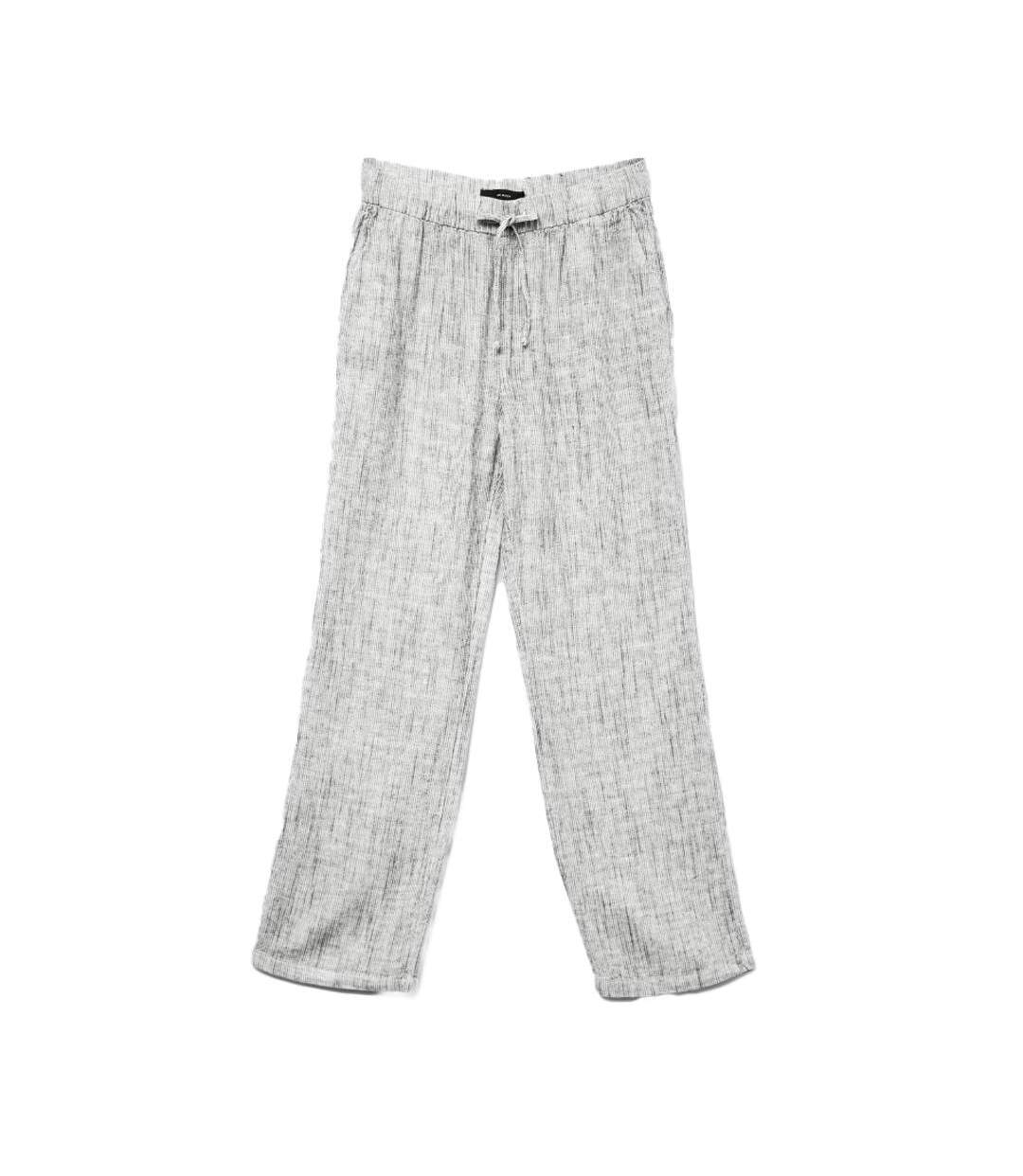 Pantalon toile noir/blanc femme vero moda line - xs-l32-1