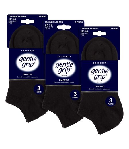 9 Pairs Ladies Diabetic Trainer Socks | Ankle Socks Swollen Feet