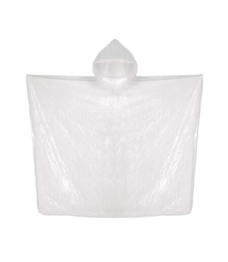 Poncho sprinkle pla adulte blanc transparent MidOcean