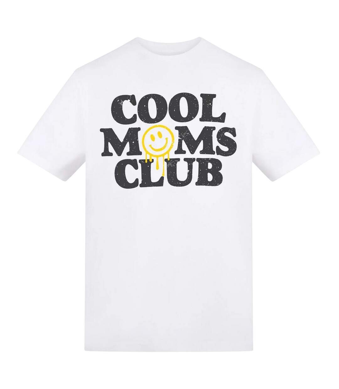 Womens/ladies Cool Moms Club T-shirt White AWD-1