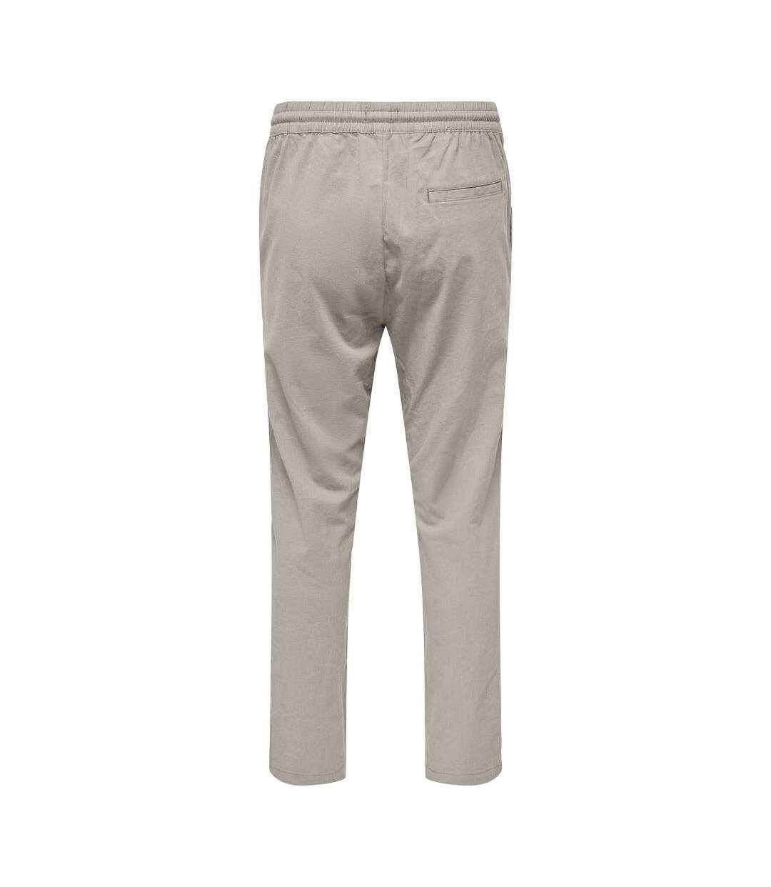 Pantalon fluide beige homme only & sons capri - l-2