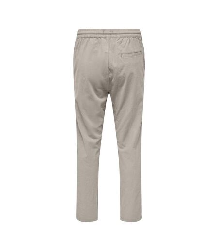 Pantalon fluide beige homme only & sons capri - l