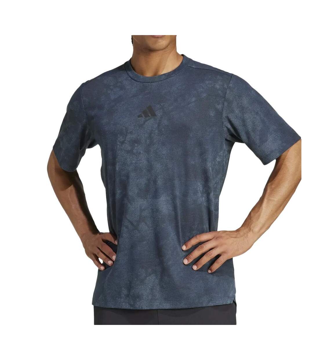 T-Shirt bleu/noir homme adidas primelift-1