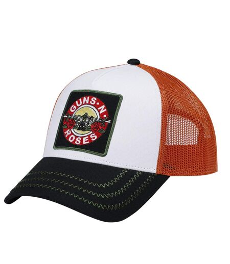 Guns N Roses Trucker Cap White Orange Black Amplified