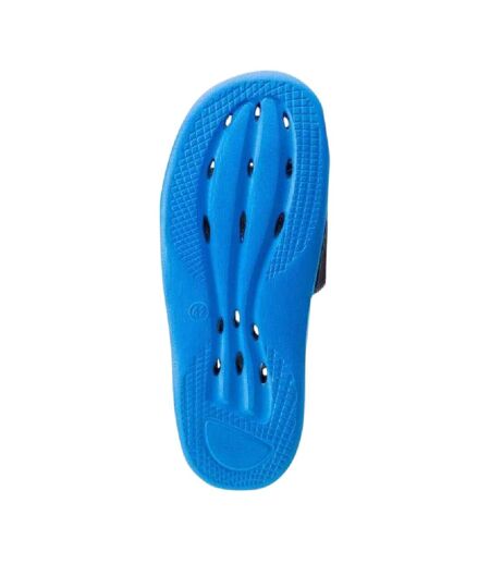 Mens Peles Flat Slides Navy Blue Blue Aquawave