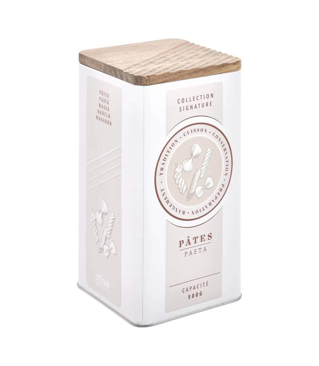 Boîte à Pâtes en Métal Signature 1,6L Crème-1