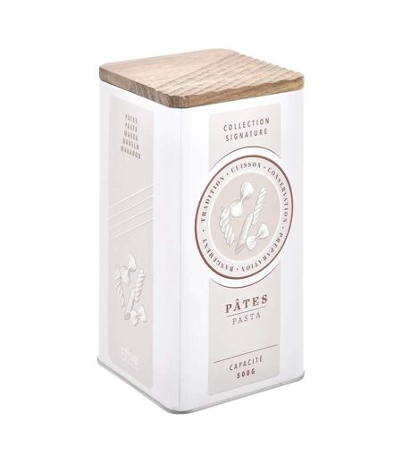 Boîte à Pâtes en Métal Signature 1,6L Crème
