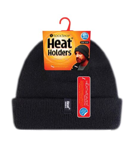 Mens 3.6 TOG Fleece Lined Thermal Turn Over Cuff Winter Beanie Hat