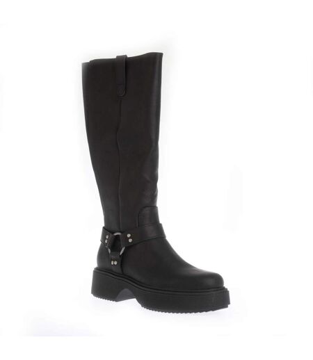 Womens/ladies becca platform knee-high boots black Rocket Dog