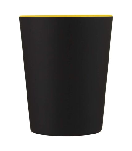 Bullet Oli Ceramic 360ml Mug (Solid Black/Yellow) (One Size) - UTPF3849