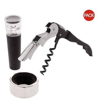 Pack of 3  Vino wine set  one size silver XD Collection