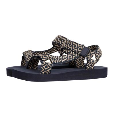 Womens/ladies trek walking sandals navy Weird Fish