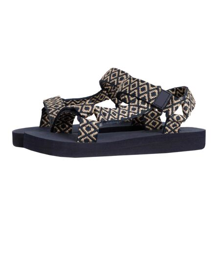 Womens/ladies trek walking sandals navy Weird Fish