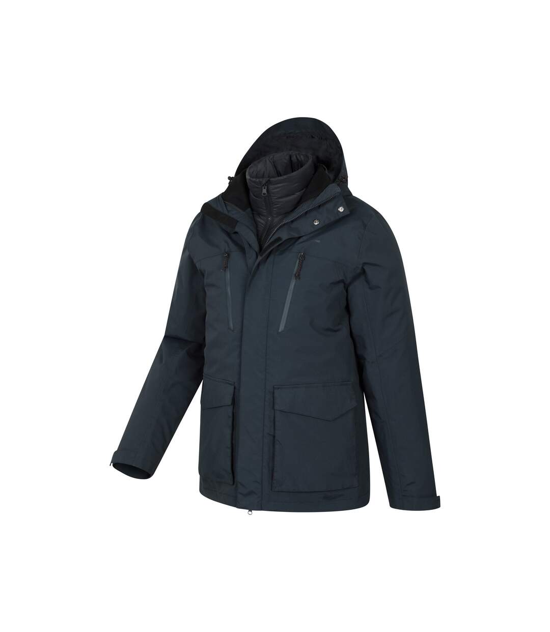 Doudoune Motif/style 3-en-1 Correspondent Homme Bleu Marine Mountain Warehouse-3