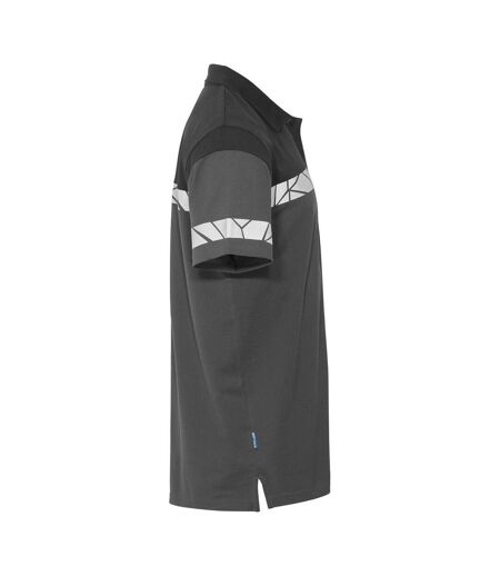 Mens Progression Pique Polo Shirt Grey Black Projob
