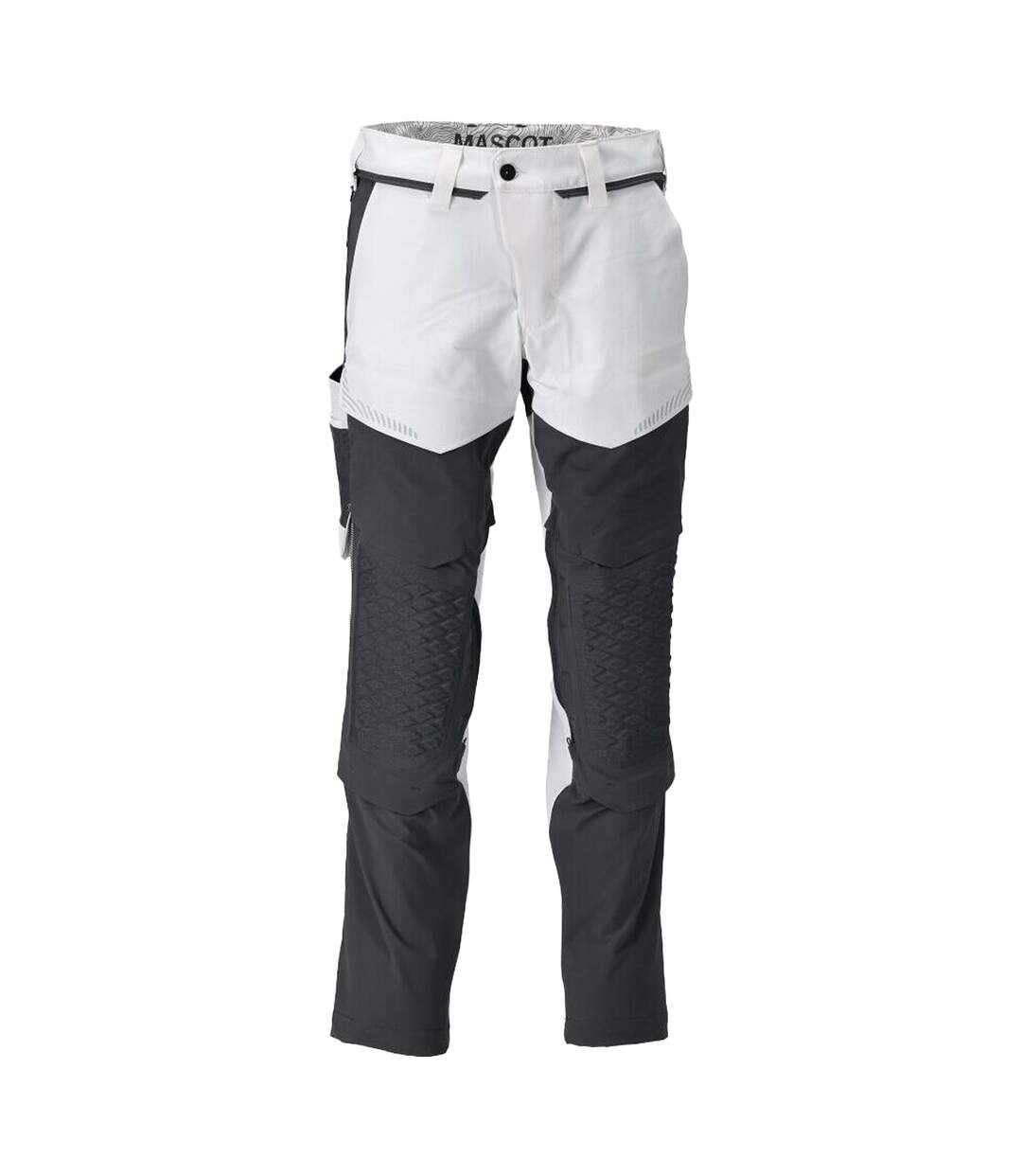 Pantalon De Travail Customised Homme Blanc Gris Pierre Mascot-1
