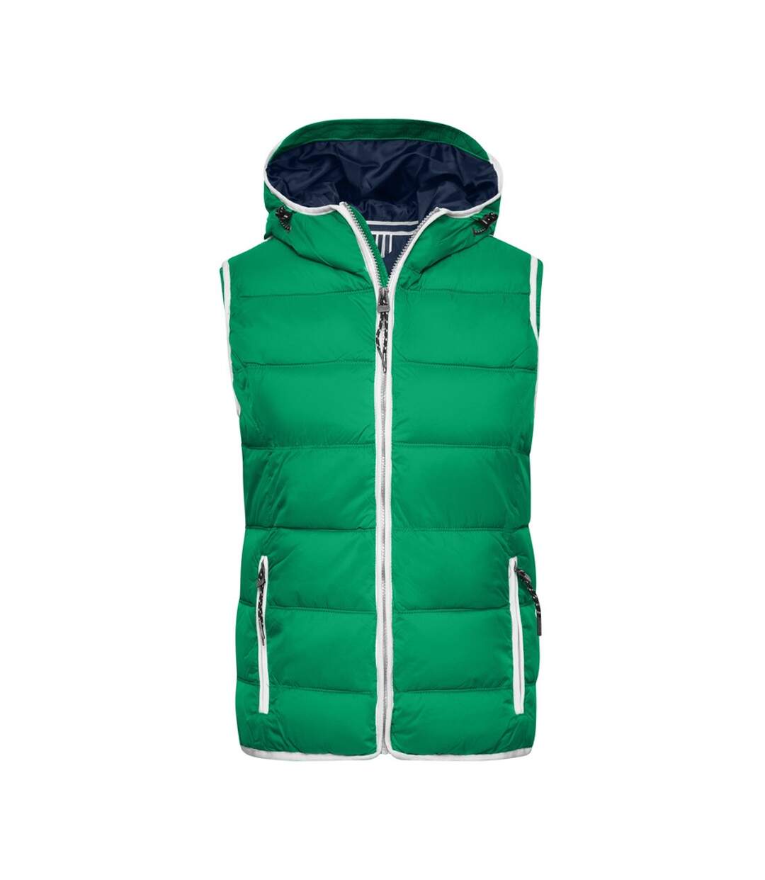 Veste Sans Manches Maritime Homme Vert Irlandais Blanc James And Nicholson-1