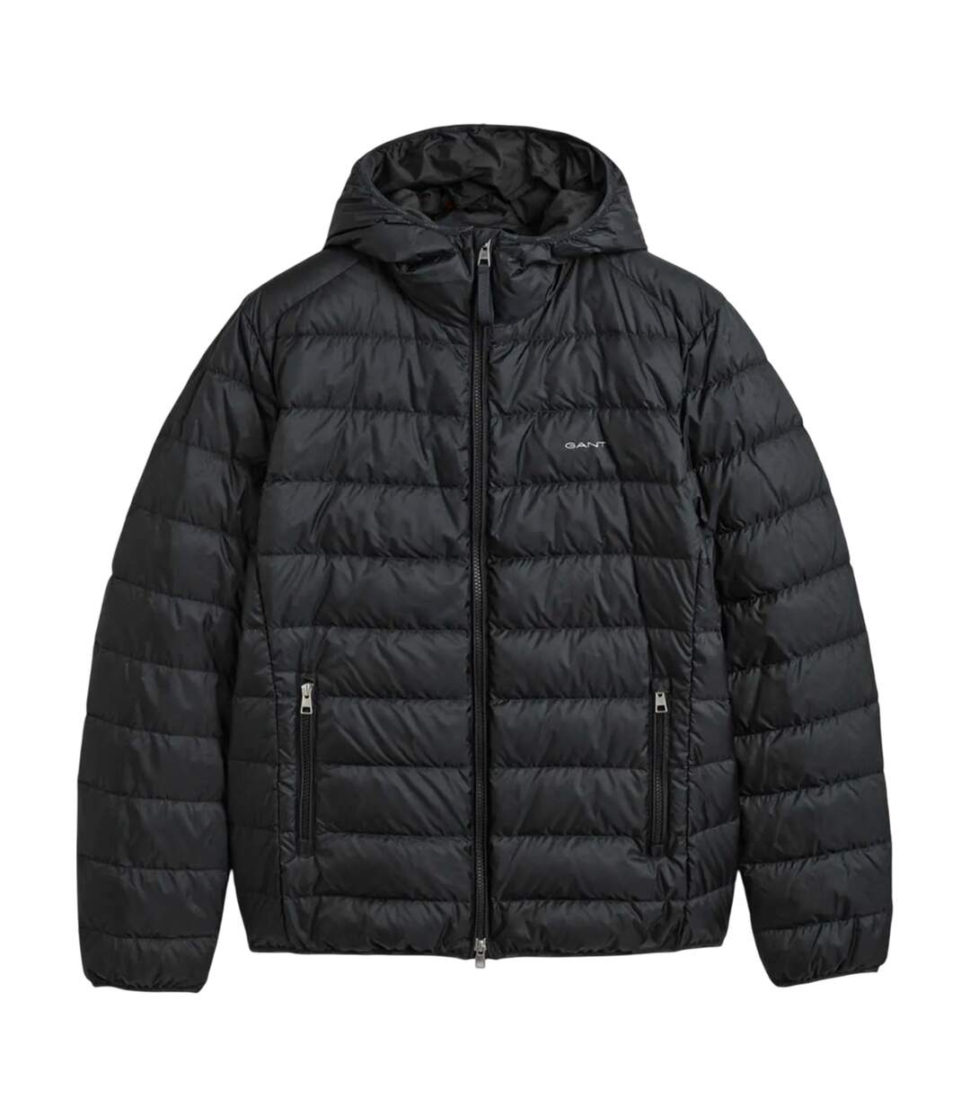 Mens Down Hooded Padded Jacket Black Gant-2