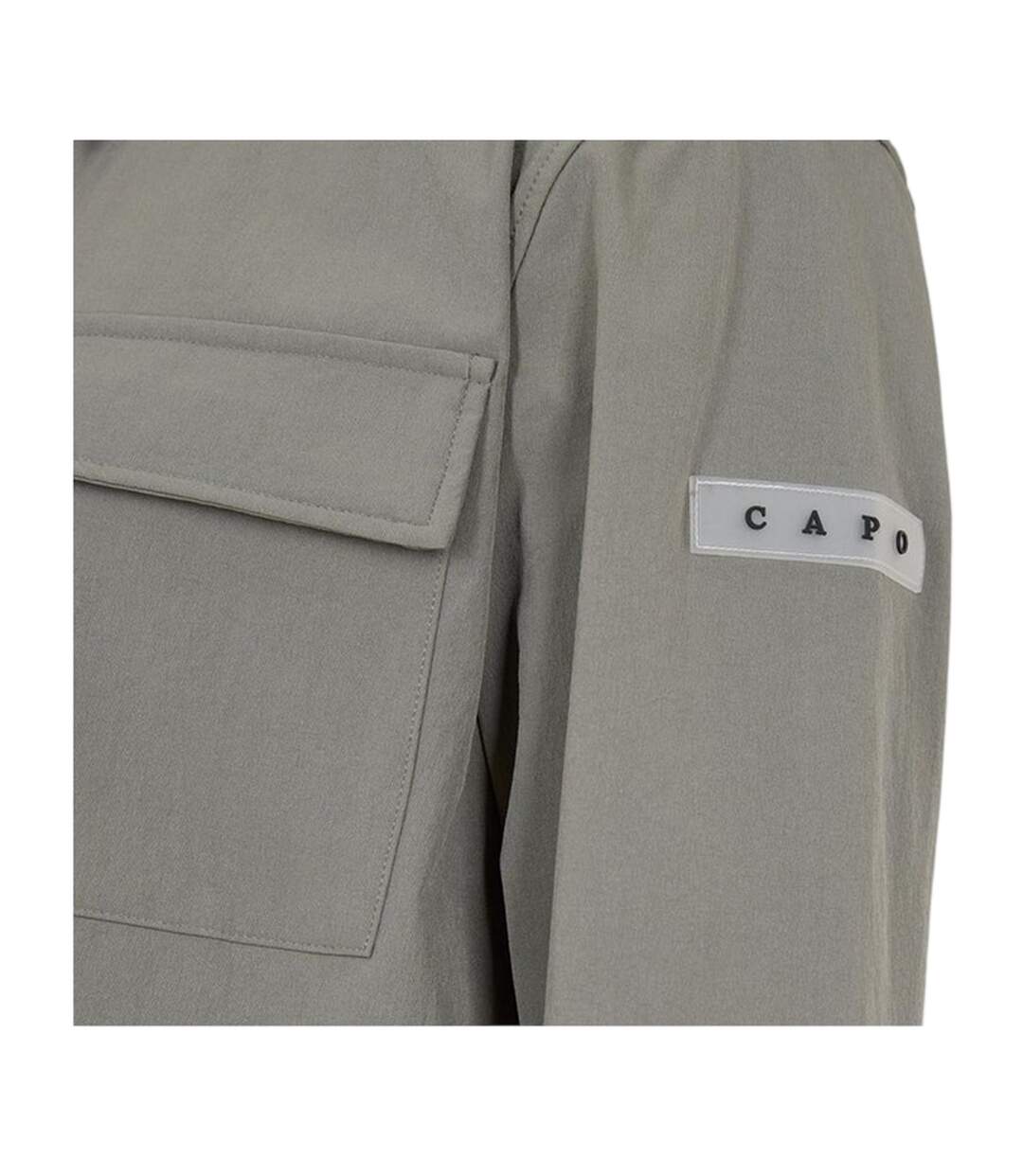 Mens Double Pocket Utility Jacket Light Grey Capo-3