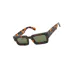 Lunettes De Soleil Motif/style Rectangle Lecce Taille Unique Marron Sombre Vert Off White-2