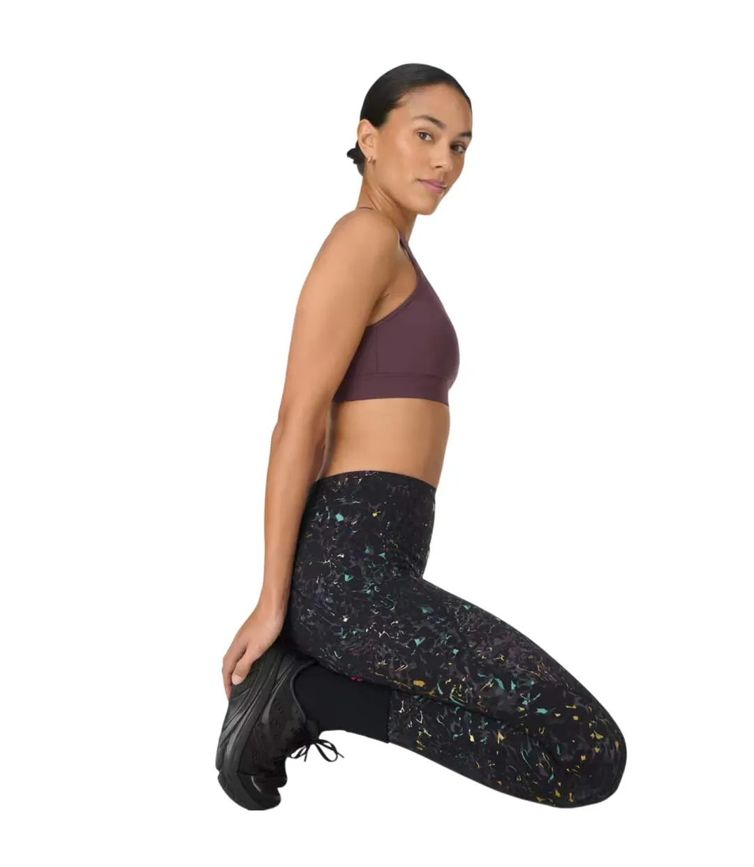 Legging Entraînement Motif/style Aluminium Femme Noir Sweaty Betty-2