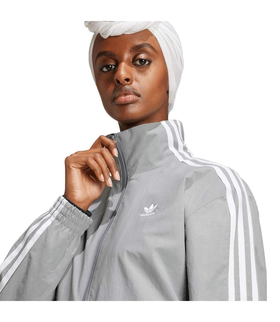 Mens Originals 3 Stripes Regular Track Jacket Grey Adidas-4