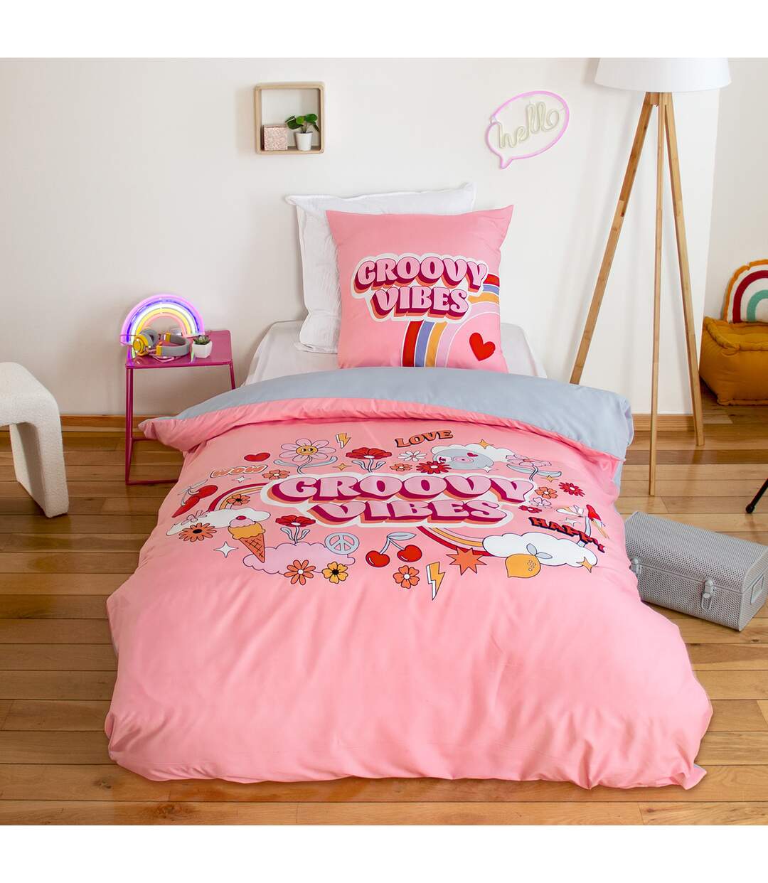 Parure de lit enfant GROOVY VIBES en microfibre