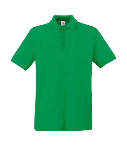 Fruit Of The Loom Premium Mens Short Sleeve Polo Shirt (Kelly Green)