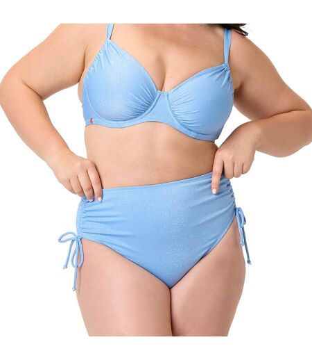 Culotte de bain taille haute bleu Marine