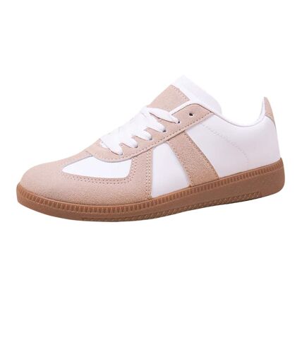 Womens/ladies swift gum sole lace up trainers khaki Where´s That From