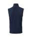 Mens Artisan Fleece Gilet Navy Brown Premier-2