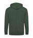 Mens full zip hoodie bottle green Awdis