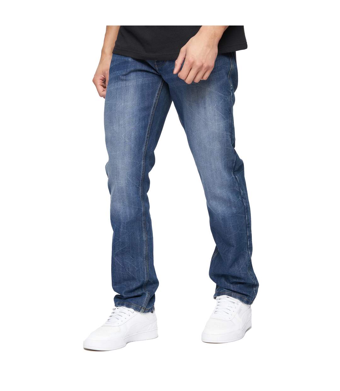 Jean new techno homme délavé à la pierre ponce Crosshatch-3