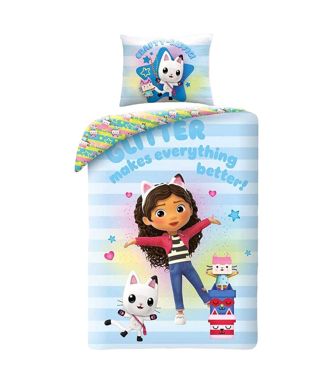 Glitter Makes Everything Better Reversible Duvet Set Multicoloured Gabby´s Dollhouse-1