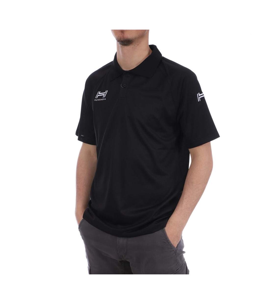 Polo Noir Homme Hungaria Training Premium - XS-1