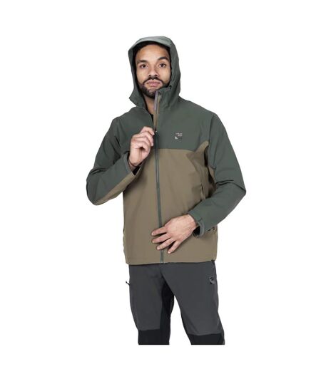 Mens Lightweight Waterproof Hiking Jacket with Hood Half Zip Rain Shell Coat