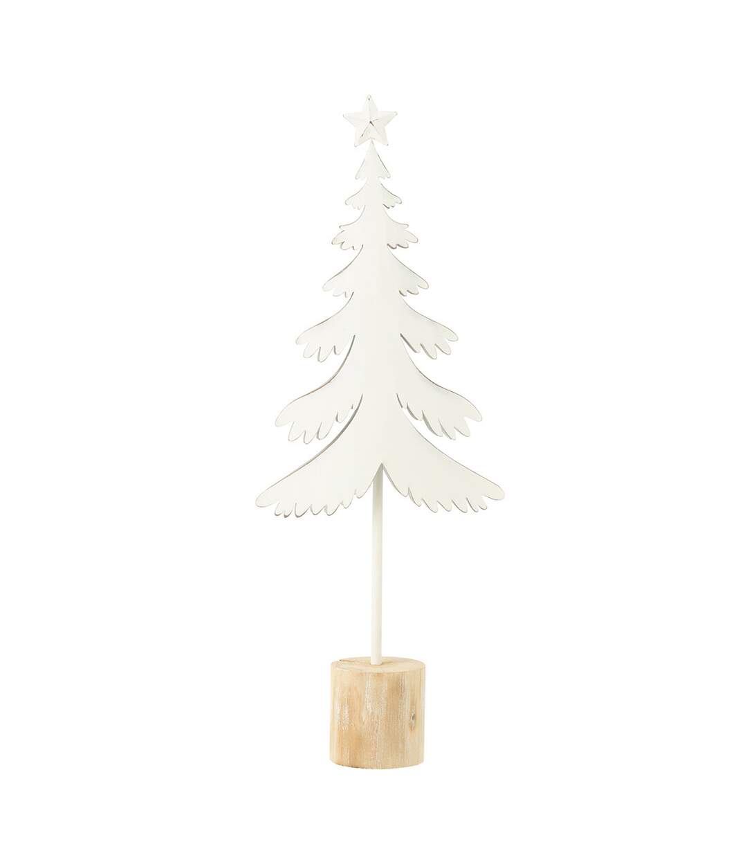 Sapin de Noël Déco sur Pied Étoile 52cm Blanc-2