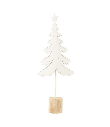 Sapin de Noël Déco sur Pied Étoile 52cm Blanc