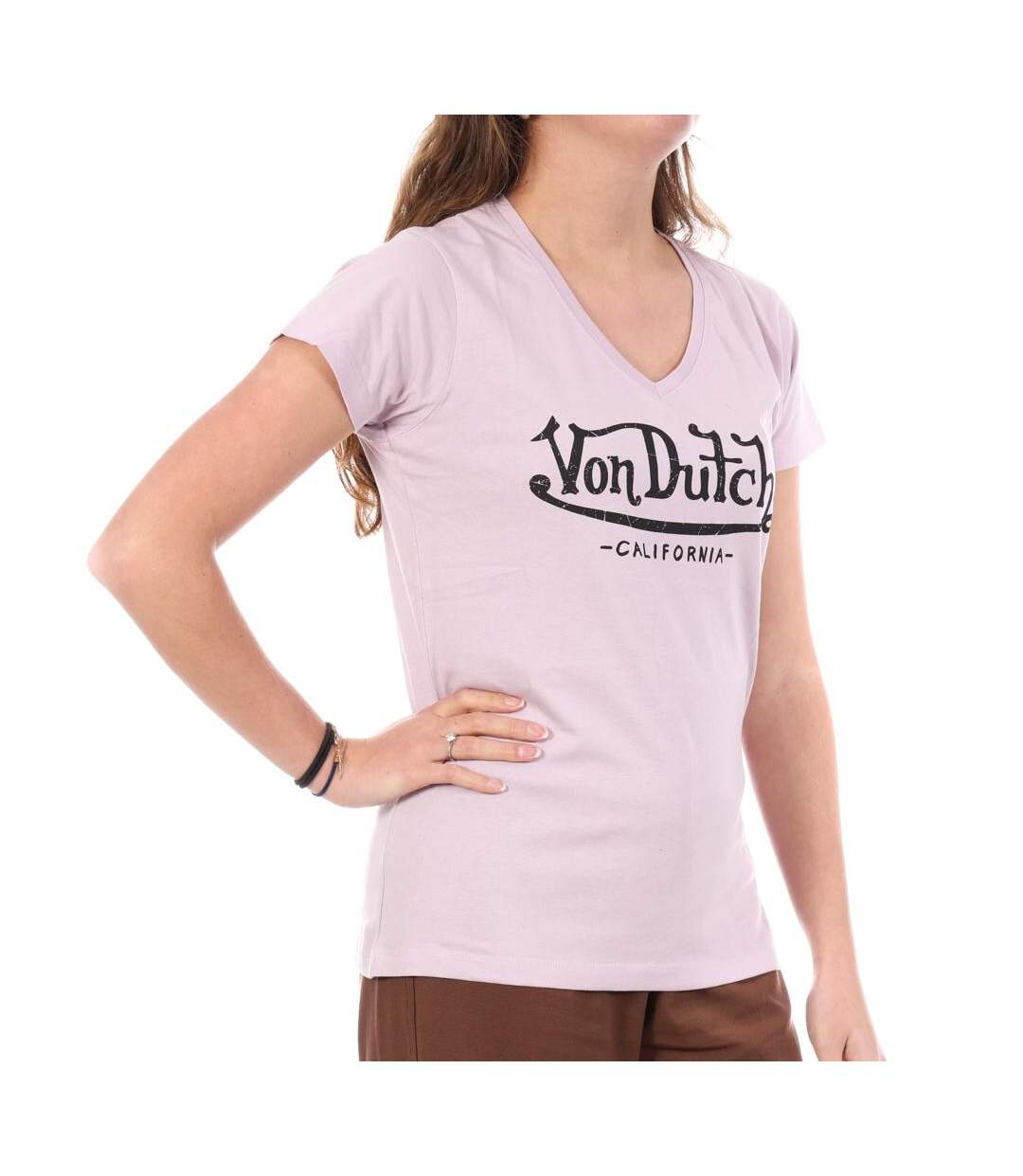 T-Shirt mauve femme von dutch lli-1