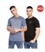 Pack of 2  Mens bestforth t-shirt  black/blue Crosshatch