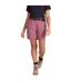 Womens/ladies Stellar Ripstop Hiking Cargo Shorts Dark Pink Mountain Warehouse-2