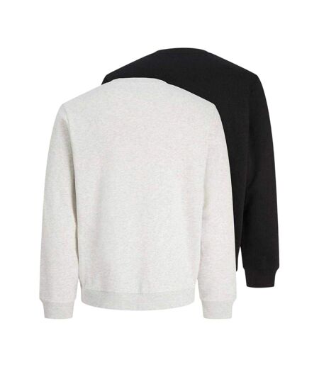 Pack Of 2  Mens Mason Sweatshirt  Black White Jack And Jones