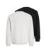 Pack Of 2  Mens Mason Sweatshirt  Black White Jack And Jones-3