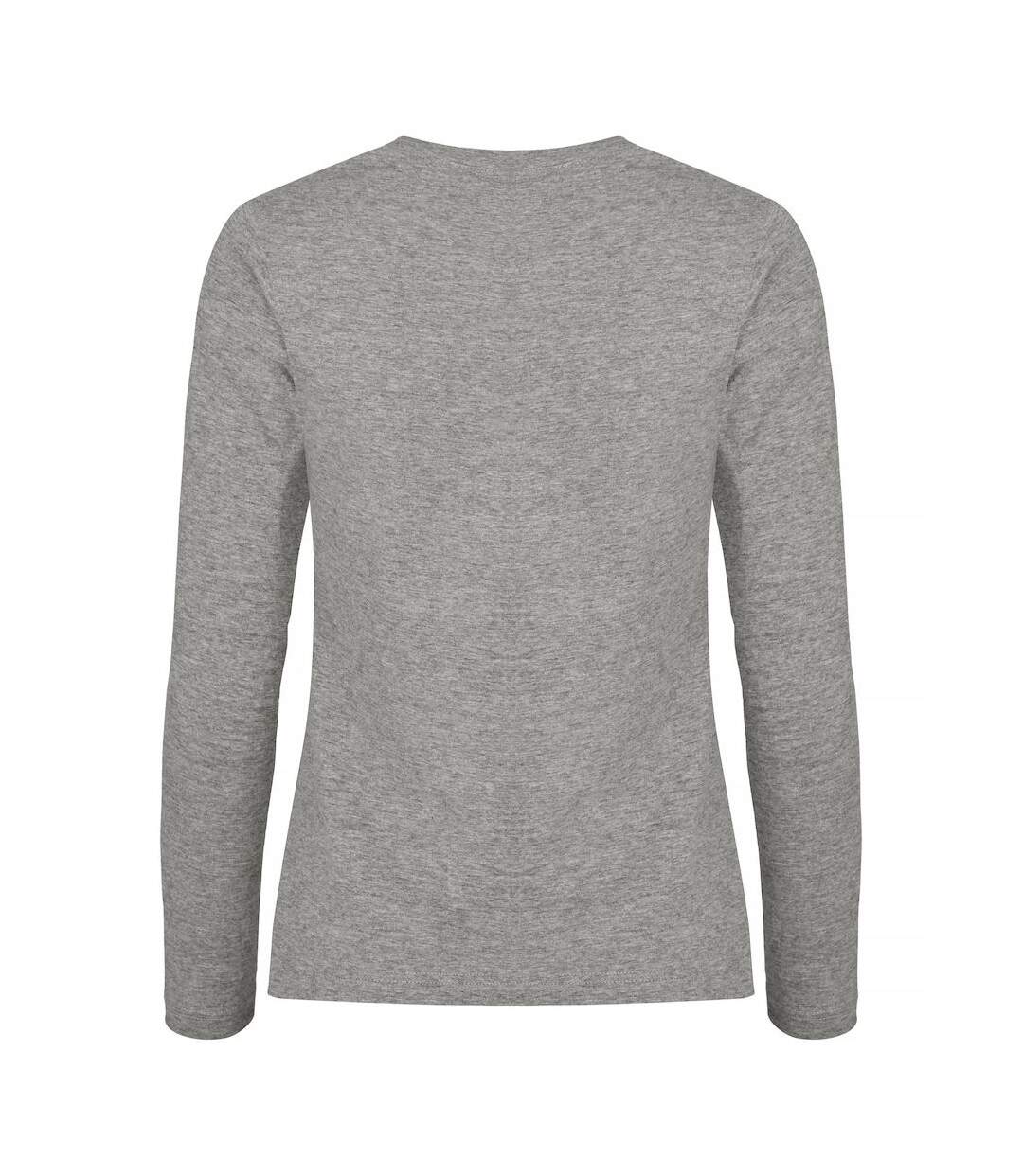 Clique Womens/Ladies Melange Long-Sleeved T-Shirt (Gray)