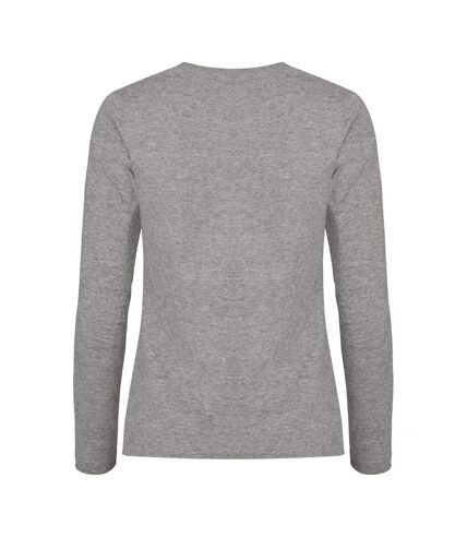 Clique Womens/Ladies Melange Long-Sleeved T-Shirt (Gray) - UTUB427