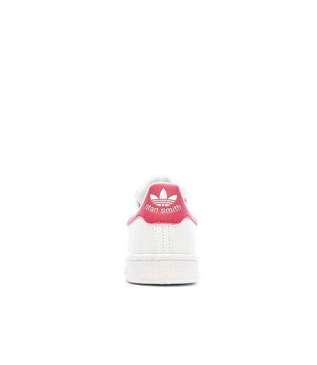 Baskets Blanches/Roses Femme Adidas Stan Smith