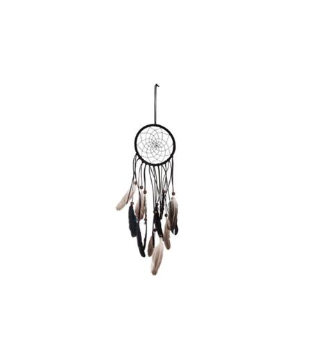 Attrape-Rêves Ethnique Plumes 55cm Noir